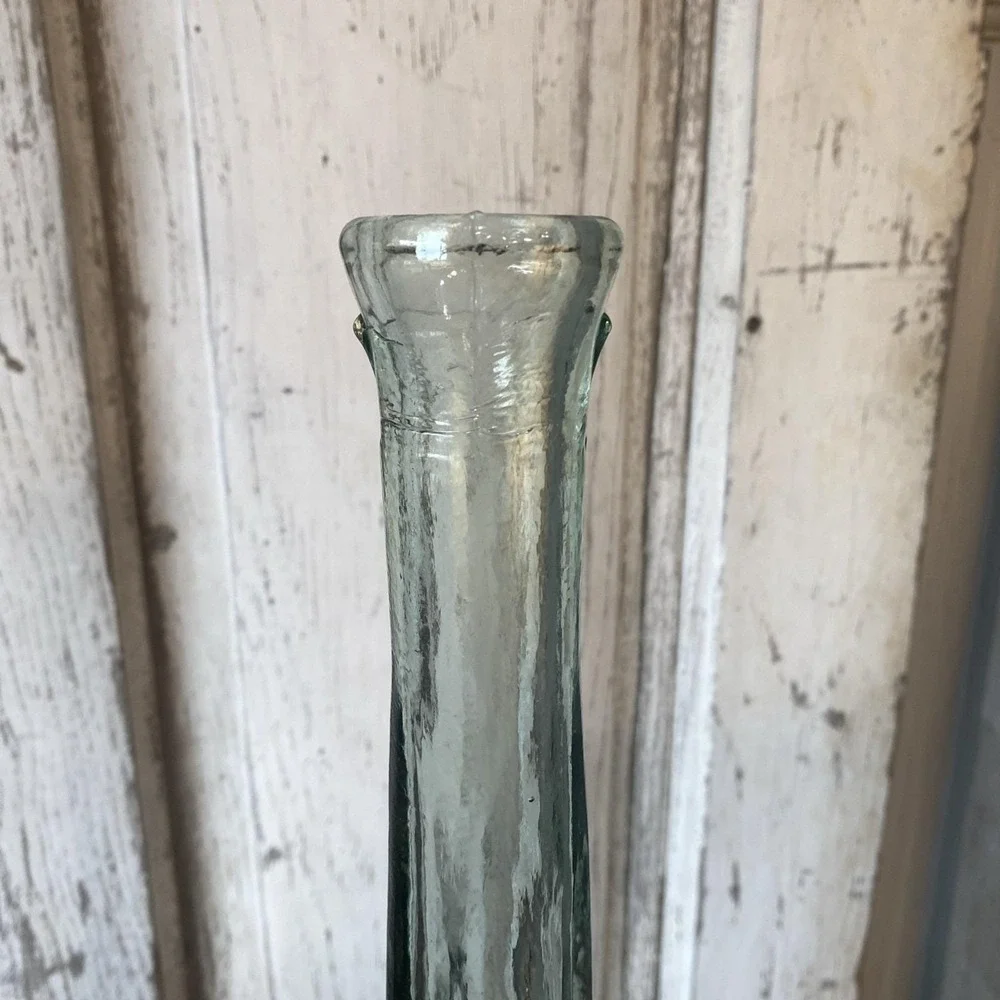 MCM‎ Rosenthal Netters Pale Green Blown Glass Flower Vase Made in Spain 16.5